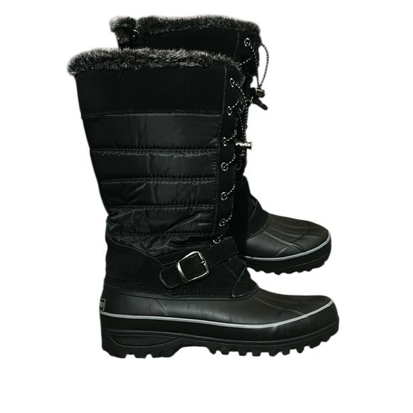 Lands End Black Winter Boots size 6 - Picture 1 of 12